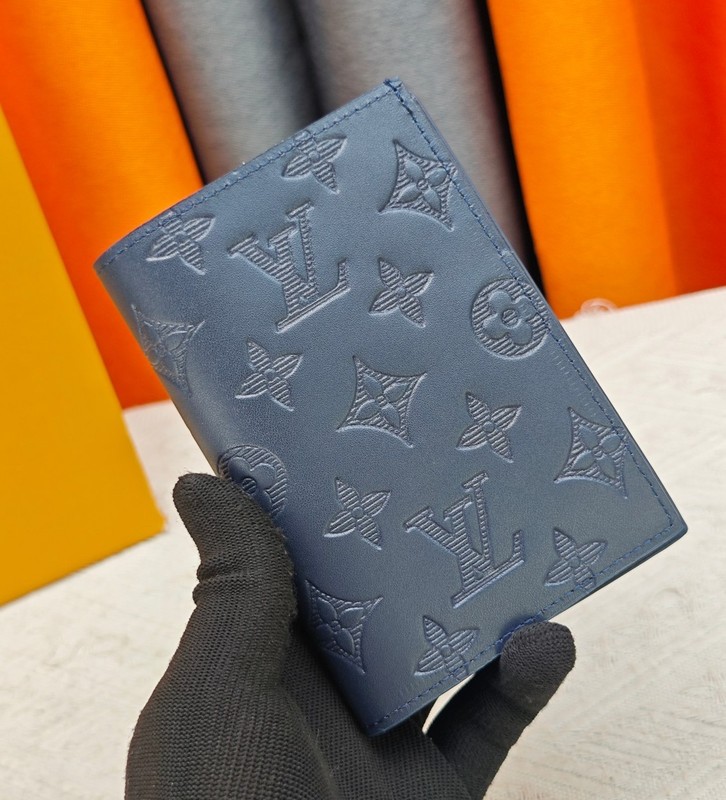 Louis Vuitton Monogram Blue Wallet and Passport Holder
