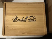 Vintage Marshall Field's Department Store Wood Sliding Lid Box Field Fields