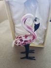 Murano-Style Hand Blown Art Glass Miniature FLAMINGO Bird Figurine Decor — photo 3