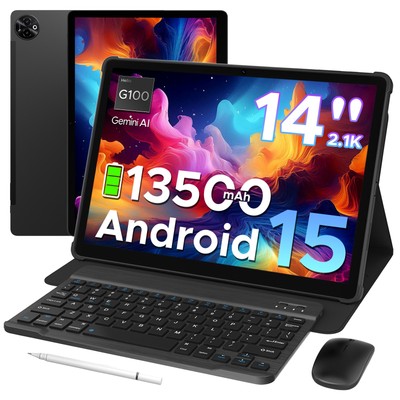 DOOGEE TABE3MAX Android 15 Tablet 14,0 Zoll 32GB+256GB 13500mAh 4G LTE Octa Core