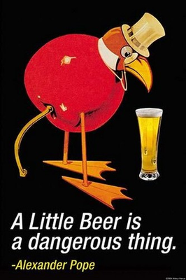 #ad #ad A Little Beer is a Dangerous Thing Alexander Pope Wilbur Pierce Poster Print $194.99