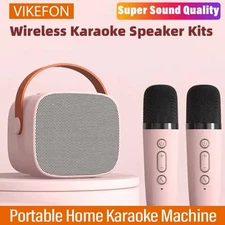 Portable Wireless Dual Microphones Karaoke Machine Homektv Dsp System Bluetooth