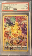PSA 9 Pikachu 160/159 Full Art Secret Rare Crown Zenith 2023 Pokemon Card