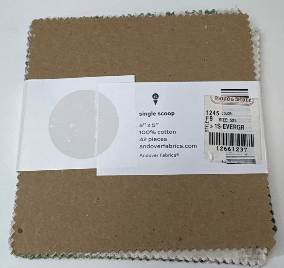Andover Fabrics Evergreen 5"x5" Cotton Quilting Fabric Charm Pack 42 Pieces - Image 4 of 4