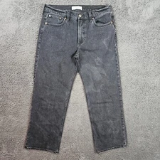 Abercrombie & Fitch Jeans Womens 28/6s Black Denim Low Rise Baggy