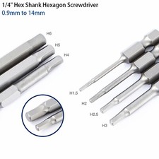 Hex Key Allen Bit Set Quick Change Connect impact Driver Power drill S2 Steel