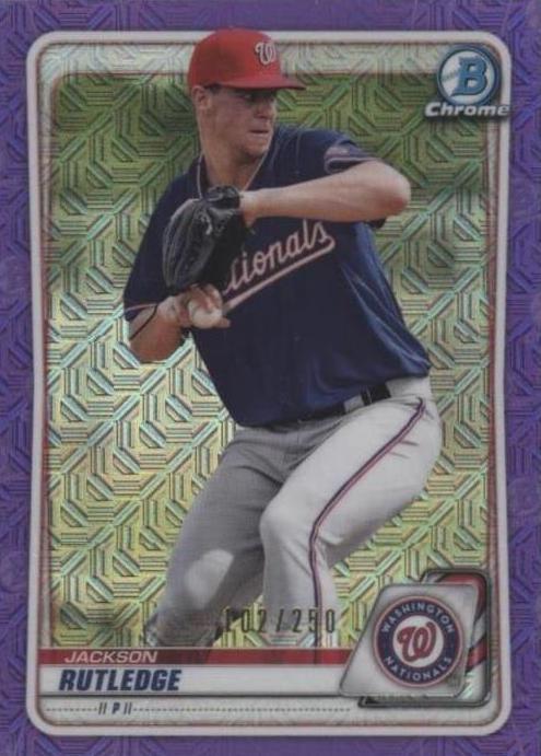 2020 Bowman Chrome - Prospects Jackson Rutledge #BCP-239 Purple Mojo ...