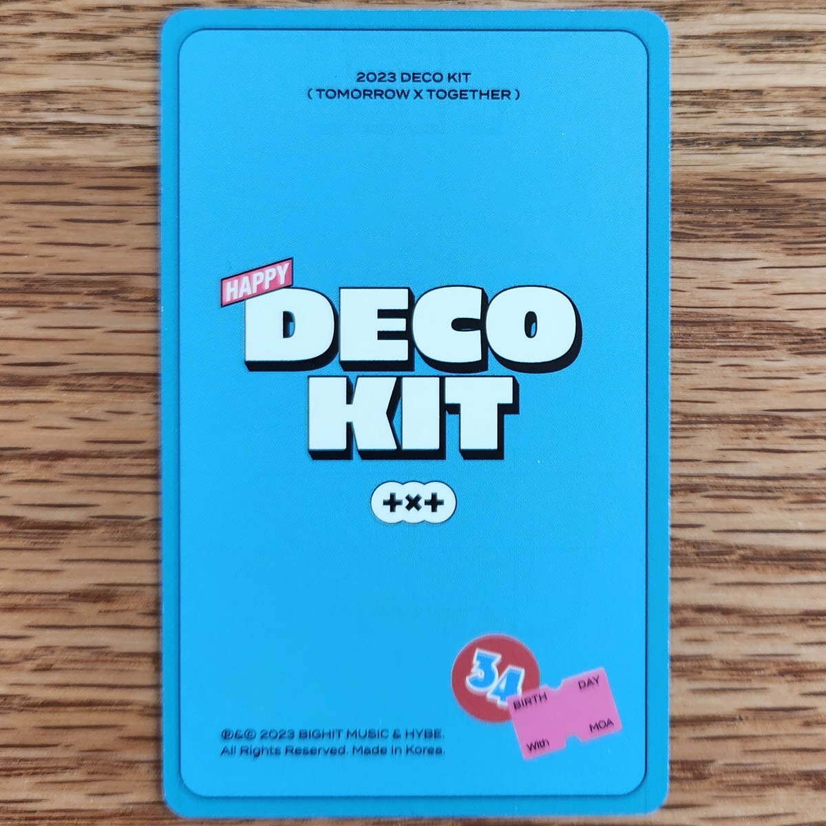 Soobin Official Photocard TXT 2023 Happy Deco Kit Genuine Kpop eBay