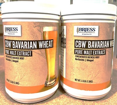 Briess Liquid Malt Extract (LME) Bavarian Wheat 3.3 LB., each, total of two