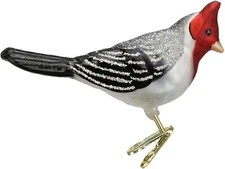 Old World Christmas RED-CRESTED CARDINAL (18136) Glass Ornament w/ OWC Box