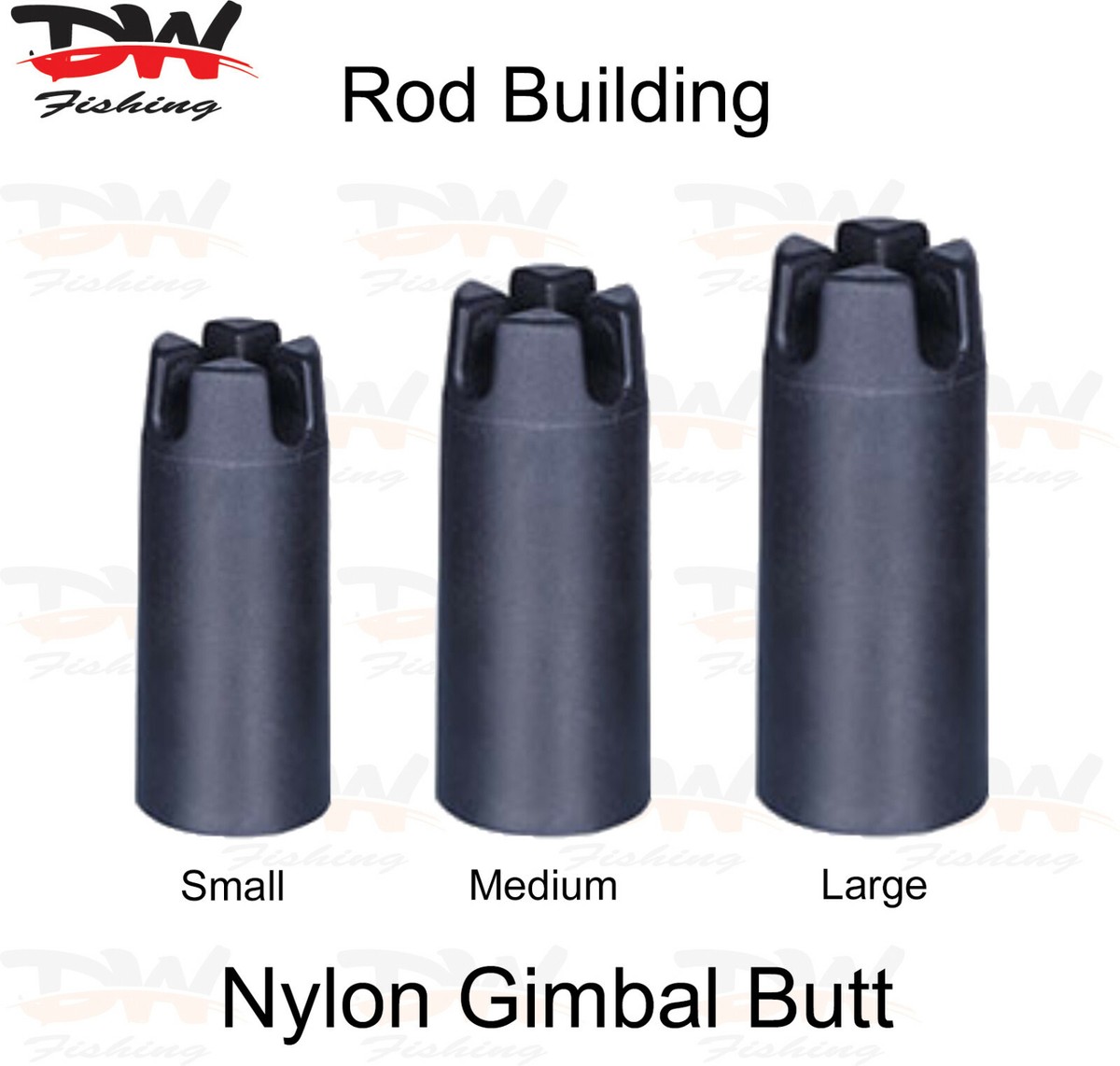 Gimbal Butt Cap Nylon Matt Finish-Fishing Rod Building DW Nylon