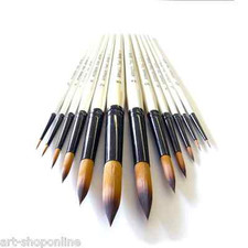 Artmaster Professional Watercolour and Acrylic Painting Brushes Round Sizes