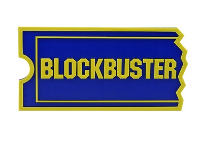 Blockbuster Video 3D Logo Sign Display Wall Desk Shelf Art 6'' x 3'' x 3/8