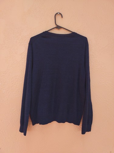 High Quality Apt. 9 Merino Wool Blend Sweater Size XL Dark Blue Long Sleeves - Picture 9 of 15
