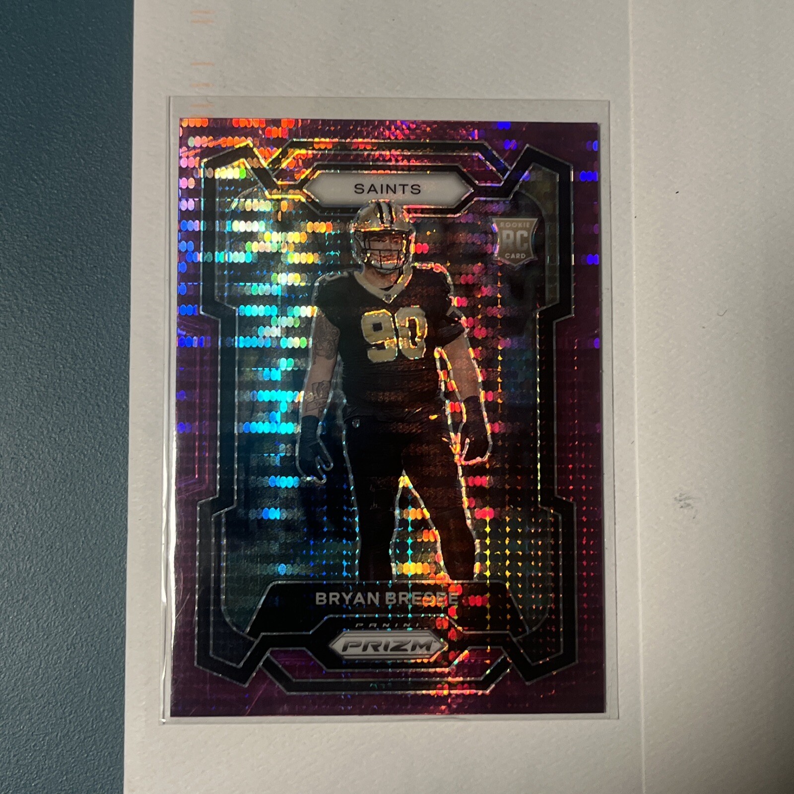 2023 Panini Prizm Rookies Purple Pulsar Bryan Bresee RC New Orleans Saints #372