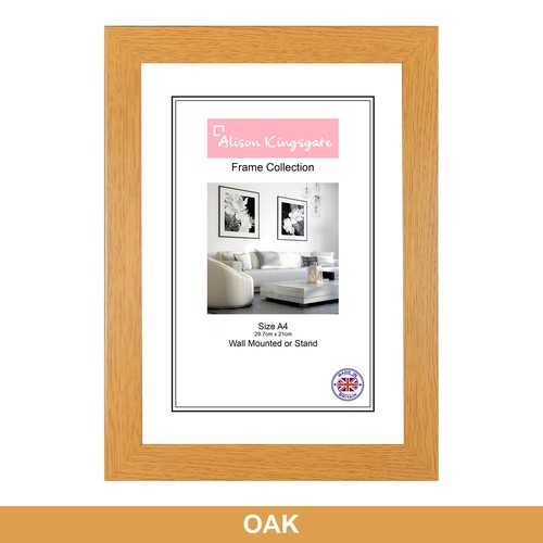 White Picture Frames A1 A2 A3 A4 Black Modern Photo Frame Oak Wood Effect Walnut - Picture 5 of 13
