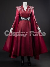 Rhaenyra Cosplay Targaryen Costume Season 2 Women Red Dress Cloak Outfit