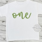 First Birthday Baby Boys 1st Birthday T Shirt I Am One Cake Smash Top Sage Green