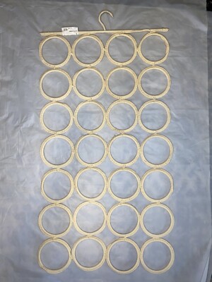 IKEA Komplement Multi-Use Organizer Hanger 28 Scarf Belt Tie Rack Holder Cream