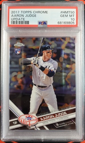 2017 Topps Chrome Update HMT50 AARON JUDGE RC Rookie Card PSA 10 GEM 