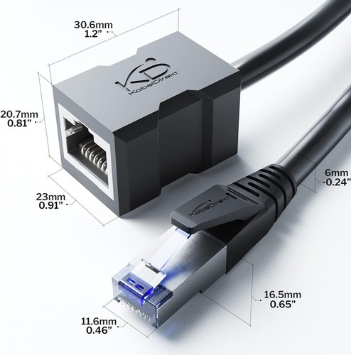 LAN & Ethernet extension cable with break-proof design – 3m (CAT 7male to female - Bild 3 von 14