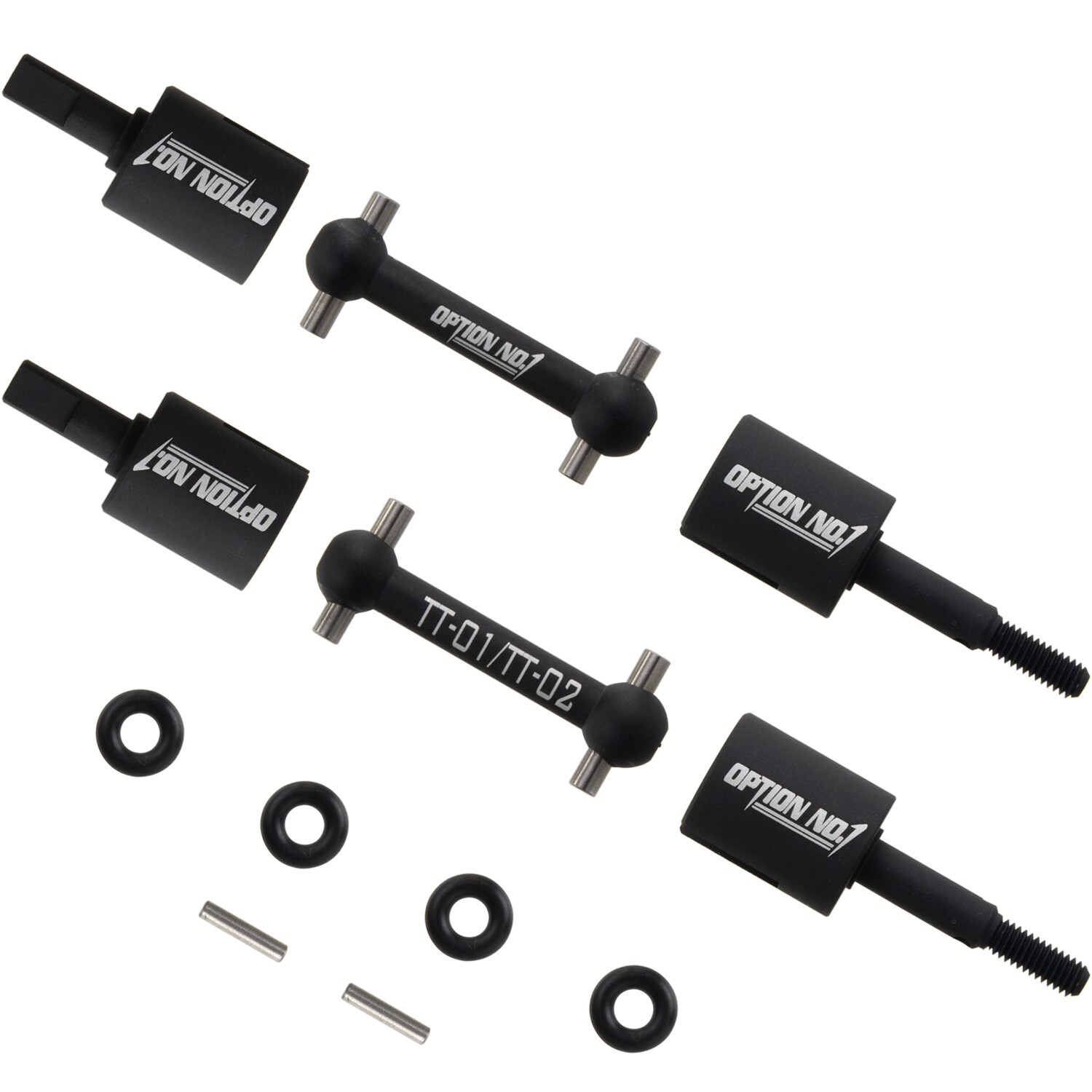 Alu Dog Bone Drive Joint Shaft Set For Tamiya Tt-01 Tt-01d Tt-02 Parts