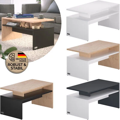 CASARIA® Couchtisch Beistelltisch Holz mit Stauraum Modern Wohnzimmer Sofa Tisch - Bild 1 von 4