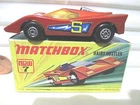 Lesney Matchbox MB7 Bronze HAIRY HUSTLER Car Blue Labls Amber Window GREEN Base