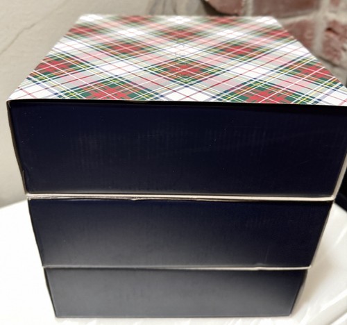 Ralph Lauren Templeton Plaid Appetizer Dessert Salad Plates Box Of 4 NIB 3 avail - Picture 21 of 24