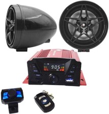 Bluetooth Speakers Audio Amplifier AMP System Stereo Radio MP3 SD ATV 4 Wheeler