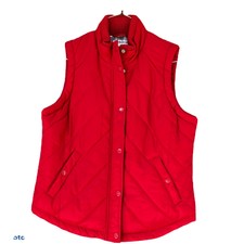 Northstyle Quilted Red Vest, Sz S, Nwot, Zip, Snap Front, Side Pockets,warm Feel
