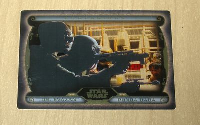 2015 Topps Star Wars Masterwork clear acetate Companions Evazan/Ponda Baba 17/25