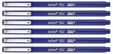 Marvy Uchida Le Pen 6 Pc Navy Blue 0.3mm Smooth Micro Fine Plastic Point LePen