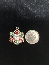 Decorative Snowflake Enamel Bangle Pendant charm Necklace Pendant Charm C23