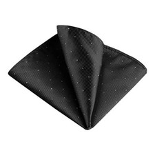 Men's Pocket Squares Classic Satin Polka Dots Solid Color One Size Black