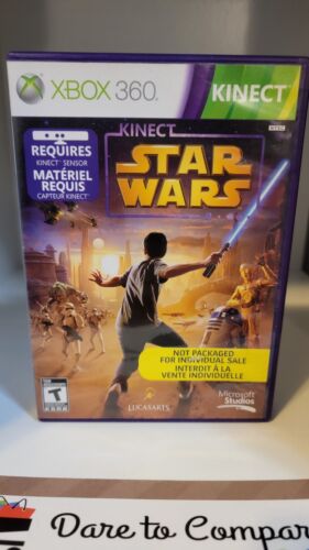 Kinect Star Wars (Microsoft Xbox 360, 2012) NOT FOR RESALE EDITION W/ BONUS DISC
