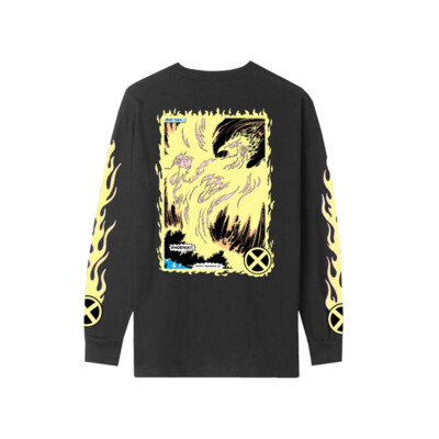 HUF x Marvel X-Men ''Phoenix Rising'' Long Sleeve Tee (Black) T-Shirt