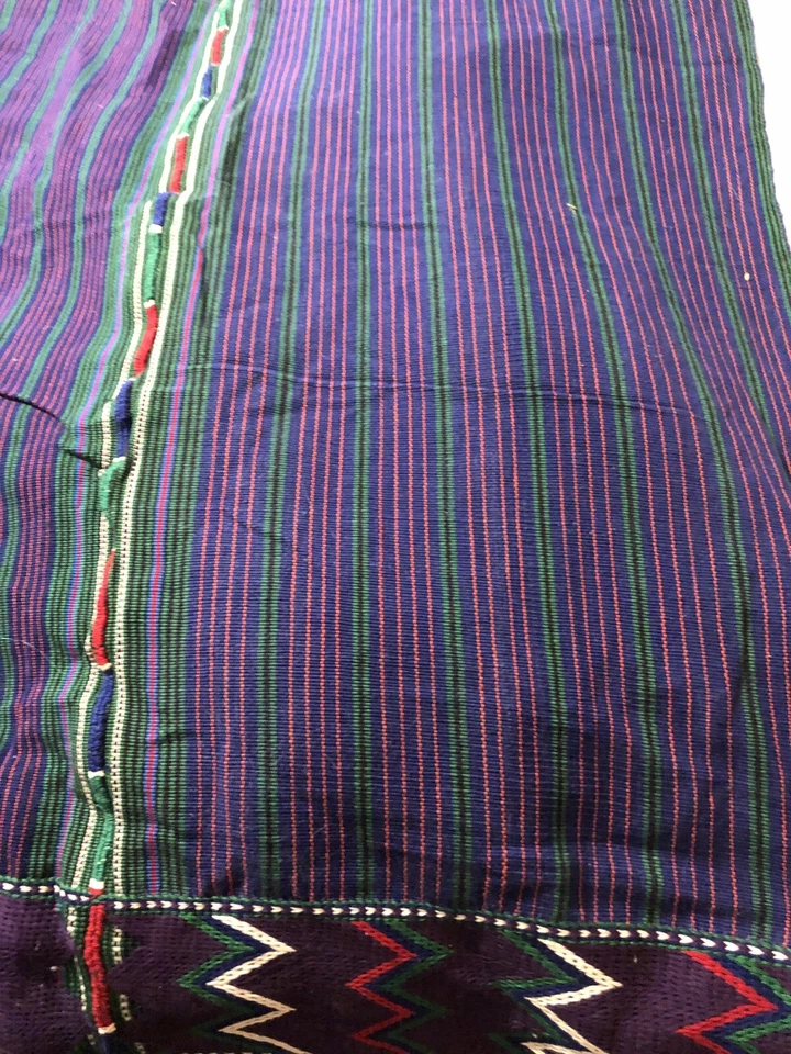 Manta colgante de pared tapiz de colección hecha a mano púrpura verde 68" x 92" Foto 3 de 4