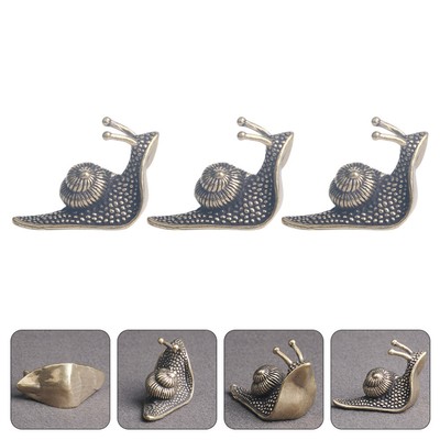 3 Pcs Tee Pet Dekoration Messing Schnecke Garten Schnecke Dekoration