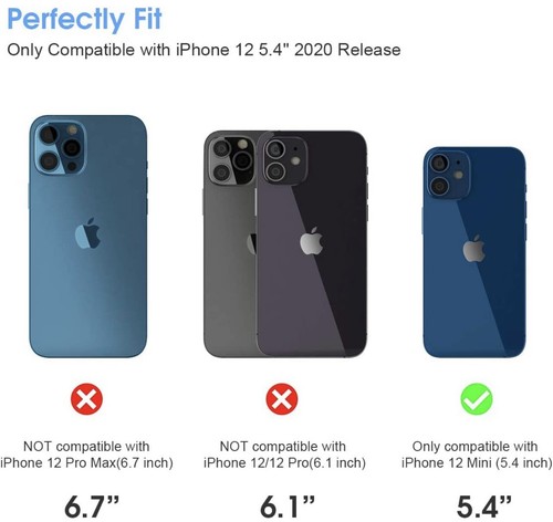 Maxjoy Phone Case Designed by iPhone Case 12 Mini 5.4”, Cute Slim Protective - 第 7/7 張圖片