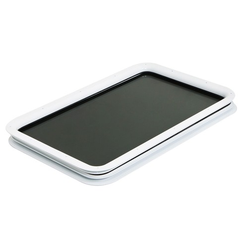 RV Entry Entrance Door Window White with Tinted Glass Trailer Camper Motorhome - Picture 7 of 11
