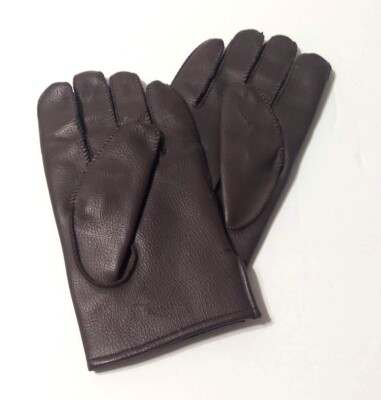 Novahide Avon Pair of Brown Gloves Vintage Large Boys Sheplon Costume Prop 8 1/2