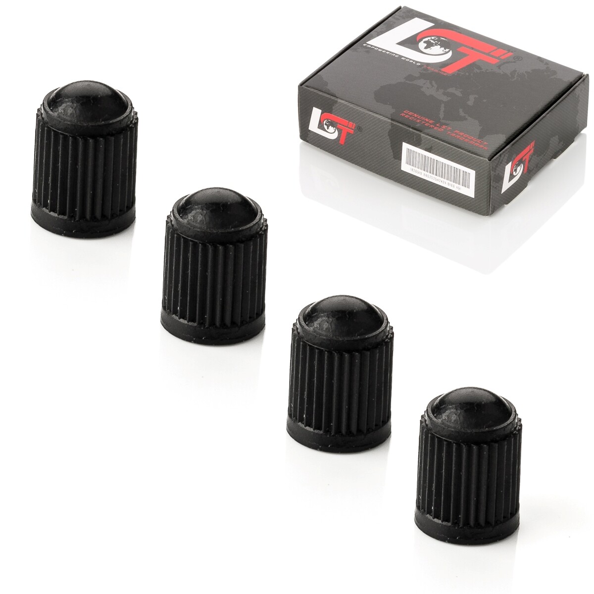 4x Tyre Valve Caps Car Valve Cap Set Black Plastic for Mercedes-Benz