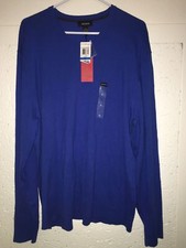 ALFANI Mens New V-Neck Long Sleeve Sweater XL Hyper Blue A381 jv