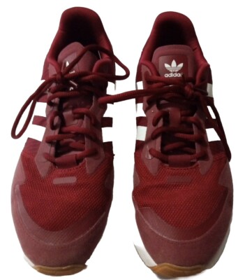 Men's Size 9.5 - Adidas ZX Running Shoes - Maroon And White- | eBay