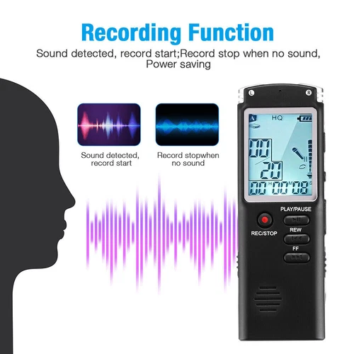 Lecture Digital Voice Recorder Dictaphone Audio MP3 Sound Mini Recorder Player - Picture 5 of 17