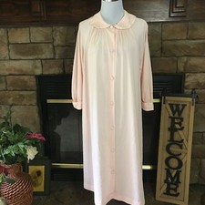 Vintage Gossard Artemis Silky Robe With Pockets Pink Made In USA Nylon Small