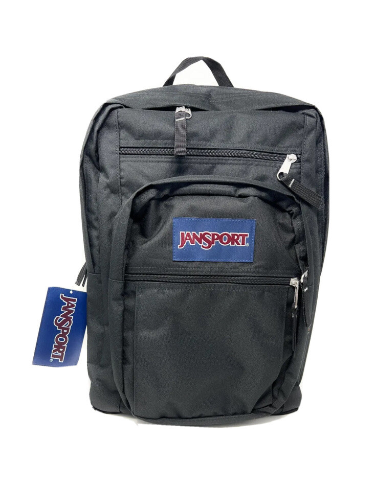 JanSport Big Student Black Laptop Unisex Backpack 34 L 2100 Cu In NEW w/  TAGS