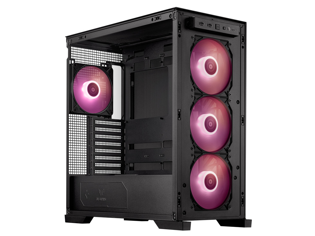 Корпус ASUS TUF Gaming GT302 ARGB ATX с четырьмя вентиляторами ARGB размером 140 x 28 мм для высокой производительности