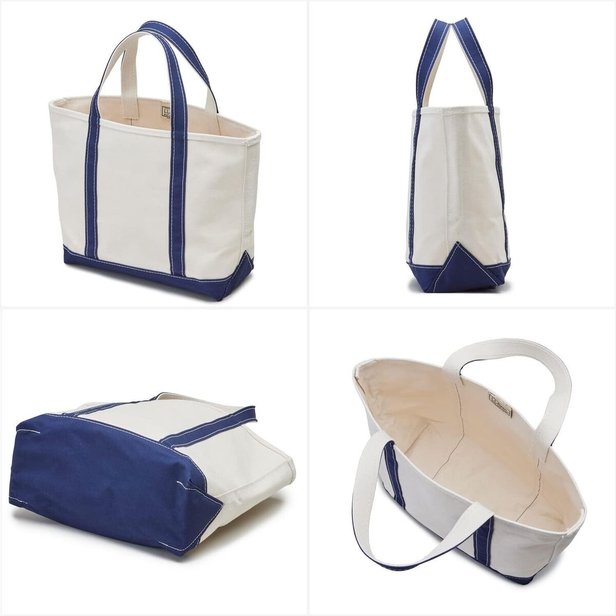 L.L.Bean Medium Boat and Tote Bag, Open Top, Canvas Blue L.L.Bean Medium Boat and Tote Bag, Open Top, Canvas Blue